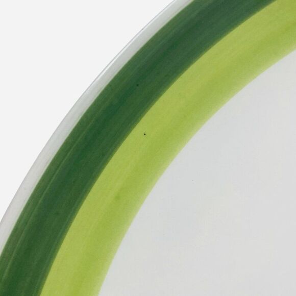 Vintage 1970s Stoneware 12" Chop Plate Serving Platter Handpainted Avocado Japan - Picture 10 of 12